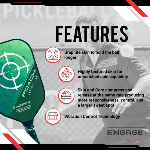 Engage Pickleball Poach Infinity Sx Pickleball Paddle Pale
