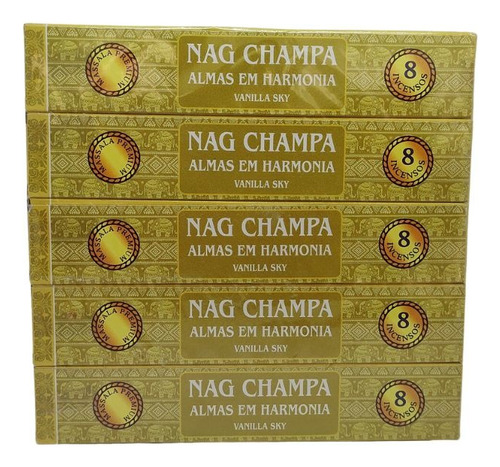 Incenso Massala Nag Champa Shakunthala Vanilla Baunilha 25un