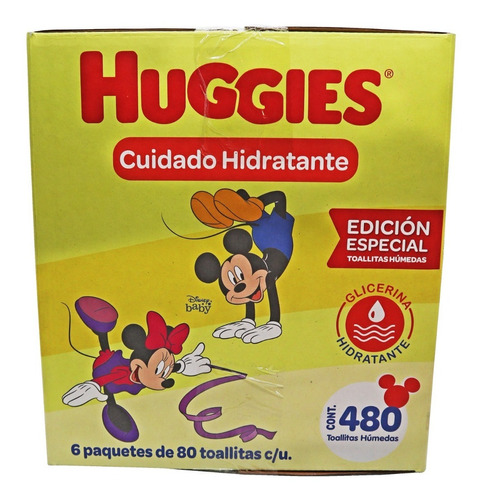 Toallitas Húmedas Huggies Hidratante Mickey Mouse 480 Piezas