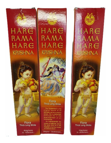 Incenso Massala Shakunthala Hare Rama Hare Krishhna 3 Cxs Fragrância Aromas Mistos