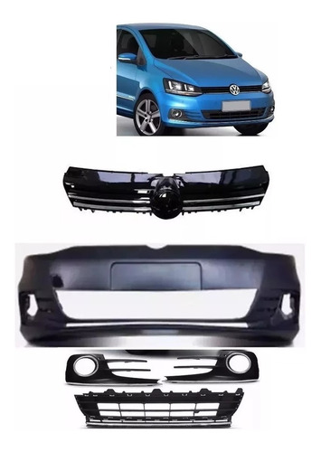 Paragolpe Completo Rejillas Vw Suran Fox Msi 2015 2016 2017