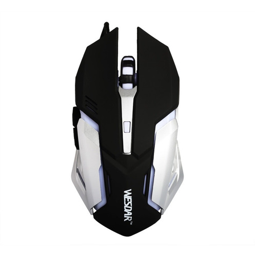 Mouse Gamer Pc 6 Botones 2400dpi Macros Retroiluminado Led