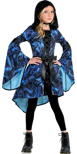 Amscan Disfraz De Hechicera Azul Encantadora- Negro Y Azul -