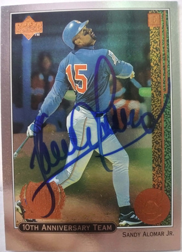 Sandy Alomar Jr Signed Baseball Card