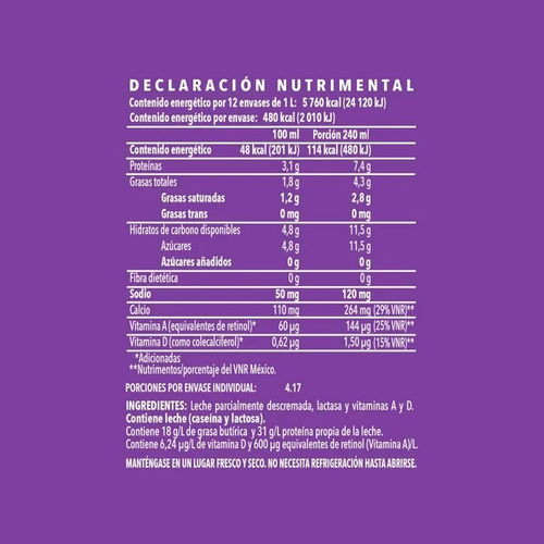 Leche Alpura Deslactosada Con 12 Envases De 1 Litro