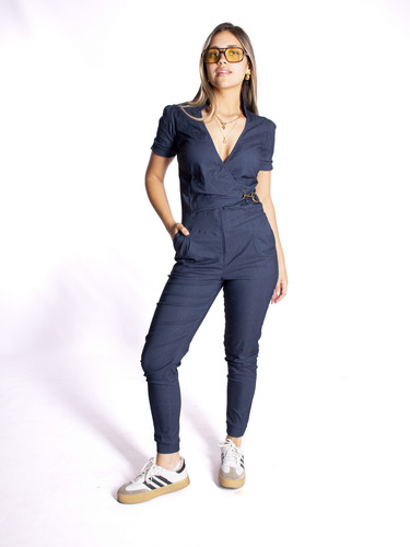 Mono Enterito Vamas Juliana Estilo Comodidad Versatilidad Azul Jean S