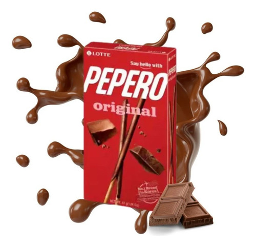 Pepero Original Stick De Galleta Y Chocolate Import Korea