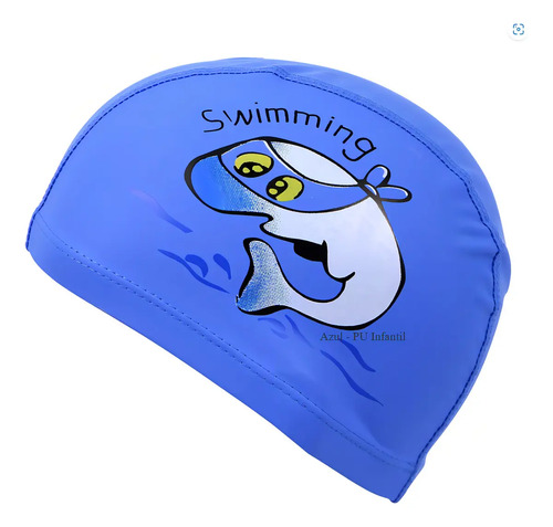 Hero Band touca de natação infantil profissional impermeável cor azul golfinho