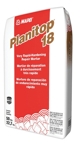 Mapei Planitop 18 Mortero Reparador Secado Rapido 22.7 Kgs