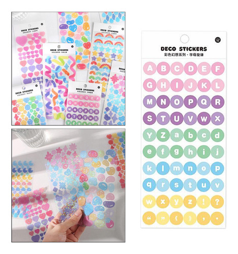 5 Brillante Brillante Stickersheart Estrella Pegatinas Carta