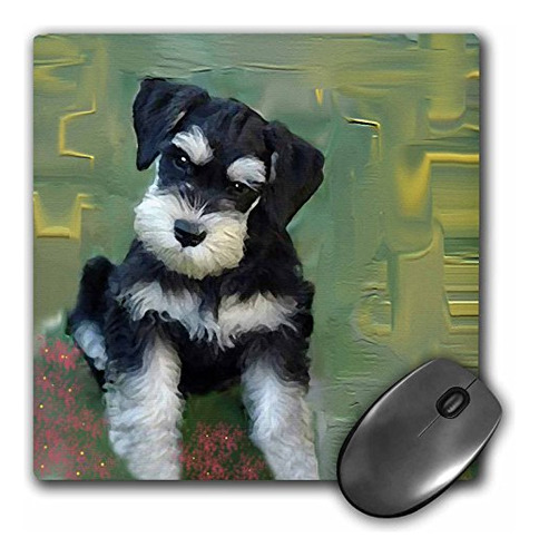 Alfombrilla De Ratón 3drose 8x8x0.25puLG Miniature Schnauzer