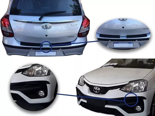  Toyota Etios 5p 2018 Protector Paragolpes+ Pisadera De Baul