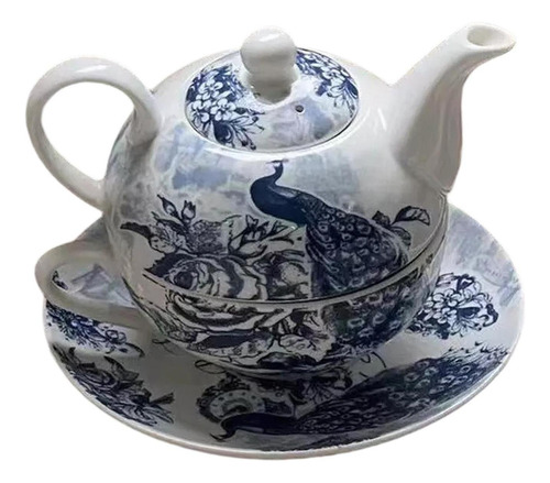 Juego De Té De Con Tetera China Y Platillo, Elegante Jarra