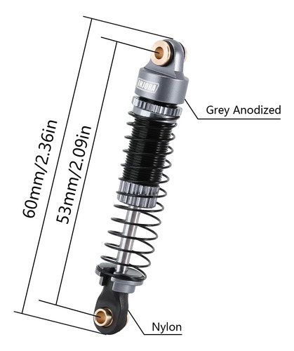 Shock Absorber Injora 53mm 6g Each For Trx4m Trx4mt 1/18 Rc