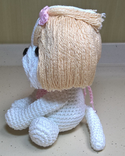 Cachorrinha Doguinha Shih Tzu Toffy Crochê Pet Amigurumi Cão