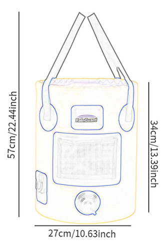 Cubo De Agua Plegable, Contenedor De Agua De 25 L, Marrón