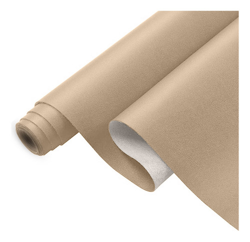 Tela Vinipiel 1.40m X 10m Para Tapizar Muebles Salas Color Beige Diseño De La Tela Lisa