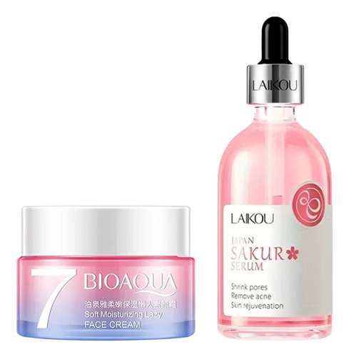 Crema Facial Aclaradora Bioaqua + Serum Japan Sakura Laikou