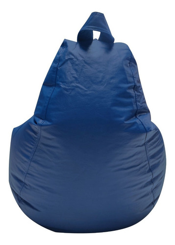 Sillón Puff Pera Premium Confortable Chocolate Color Azul