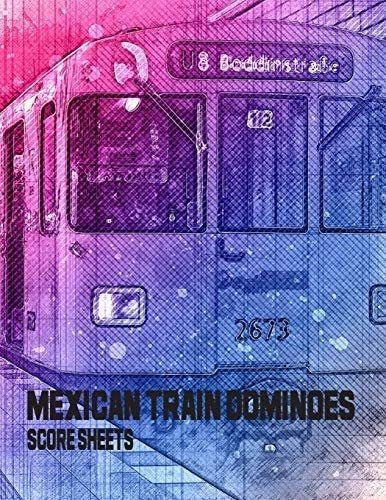 Libro Mexican Train Dominoes Score Sheets-inglés