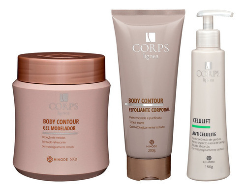  Kit Celulift Anti Celulite + Gel Redutor + Esfoliante Hinode