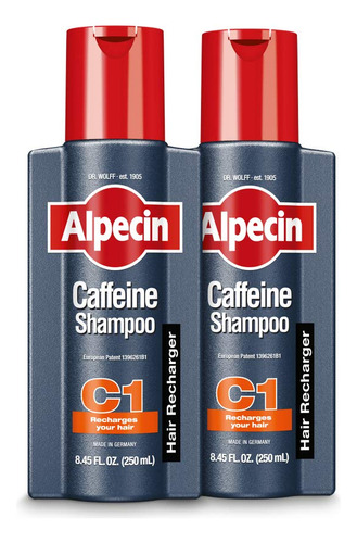  Alpecin Champu Hombres Cabello Fuerte Cafeina 250 Ml X 2 Und