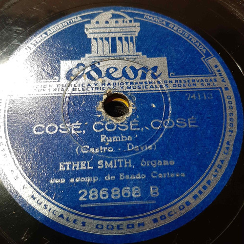 Pasta Ethel Smith Organo Bando Carioca Odeon C250