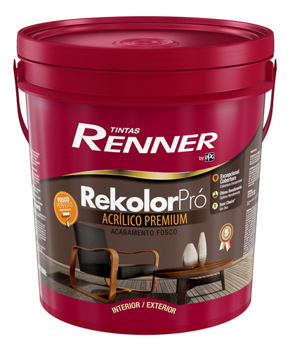 Pintura Renner Pro Mate 18 Litros - Color Store Pinturas