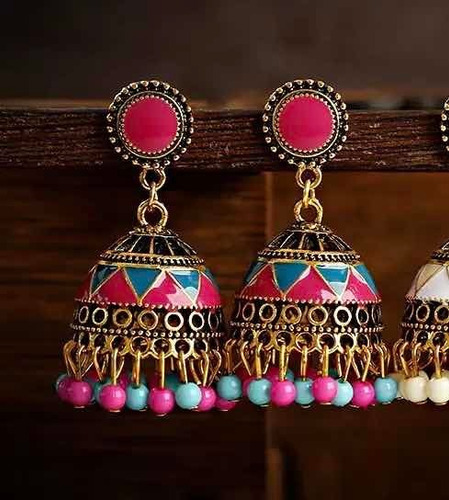 Aretes Mujer Estilo Turco Largos Dama Piercing Colgantes