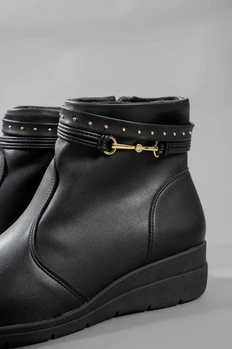 Bota Mujer Botita Botineta Taco Chino Estribo Confort Modare