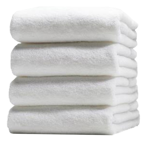 Toalla Baño Completo Blanca 90x150 Cm, 100% Algodón - 750 Gr