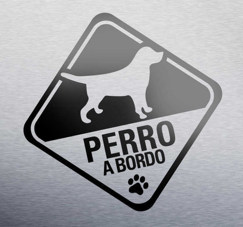 Adhesivo Perro A Bordo Invertido 2 Piezas