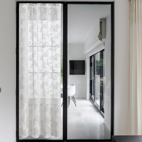 Cortina Floral De Encaje Ventana Filtro De Moda 100x200cm