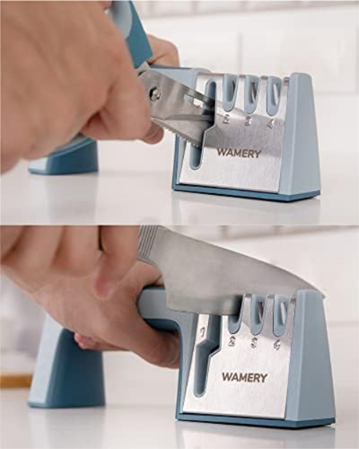 Afilador De Cuchillos Y Tijeras Wamery De 4 Etapas. Repara,