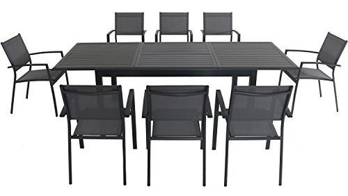 Juego De Comedor Extensible Cameron 9piece Con 8 Sillas De C