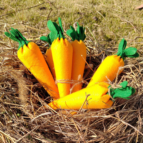 Decoración De Pascua Con Forma De Zanahoria, 6 Zanahorias, E
