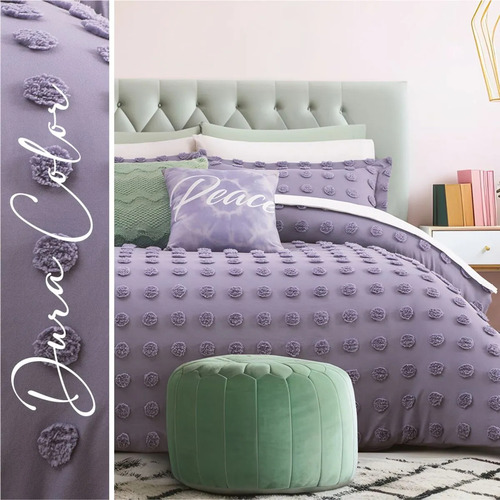 Edredón Tufted Suzette Con Fundas Queen Size Concord