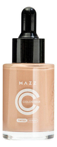 Base de maquillaje líquida MAZZ MAKE UP Color touch Serum caramelo tono 01- crema - 30mL