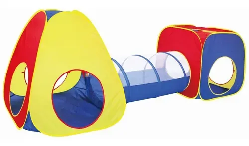 BERYLED Tienda Espacial 3 En 1 Con Túnel, Piscina De Bolas Y Canasta – Pop-up Para Interiores Y Exteriores