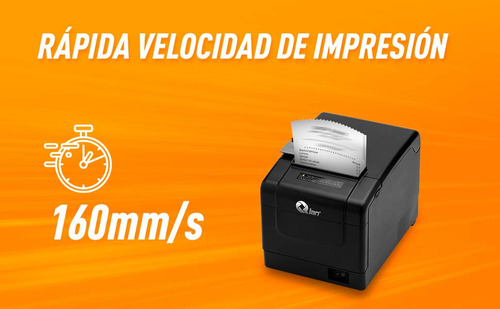 Impresora de Tickets Qian, Térmica, 203 x 203DPI, USB, Serie, Bluetooth, Wi-Fi, Compatible con ESC/POS, Rj11/Rj45, Negro, QTP-BTWF-01