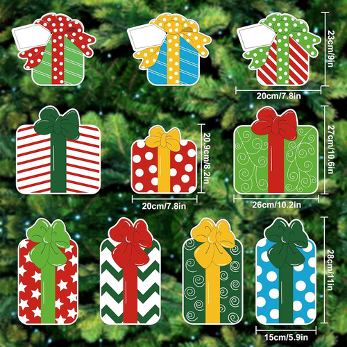 Letrero De Patio De Navidad De 10pcs Bhaline Con Letreros De