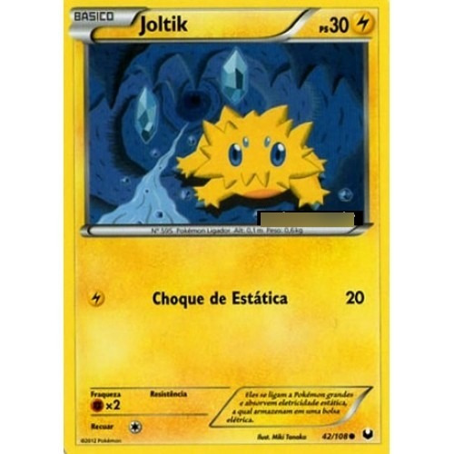 Joltik - Pokémon Elétrico Comum - 42/108 - Pokemon Card Game