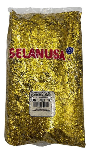 Diamantina Ultrabrillante Selanusa Decorar Manualidades 1kg Color C40 Amarillo