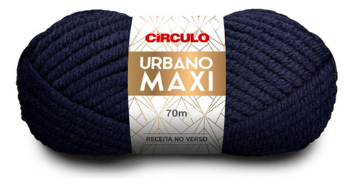 Lã Tricô Urbano Maxi Circulo Novelo 70m 100g (1429 Tex) Cor 2581 - Anil Profundo