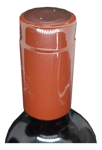 100 Lacre Termoencolhível P/ Vinho Cor Bordo 3,4cm X 6cm