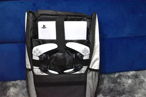 Playstation 5 Slim Con Lectora + 30 Juegos + Mochila Blanco