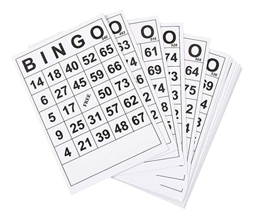 60 Piezas Bingo Tarjetas De Juego 1 En Una Sola 60 Hojas 60
