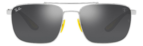 Lente De Sol Ray-ban Ferrari Rb3715m 6g Unisex Lifestyle Grey Mirror Silver Gradient Silver Grey