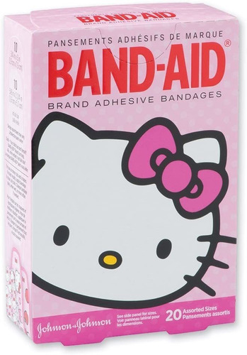 Band-aid Vendajes Adhesivos De La Marca, Con Hello Kitty, 20