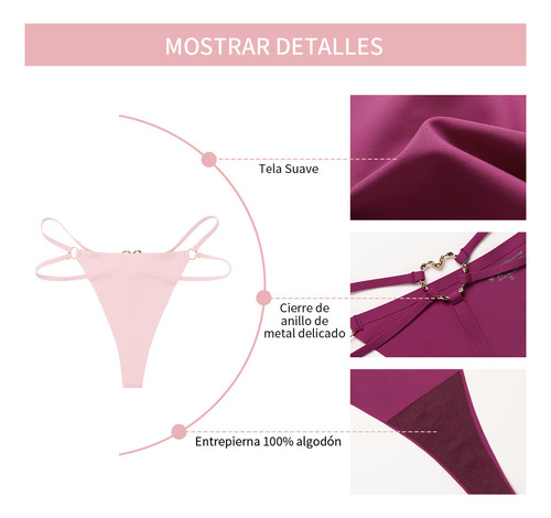 I Paquete De Tangas Sexi Sin Costuras Para Mujer, 6 Piezas